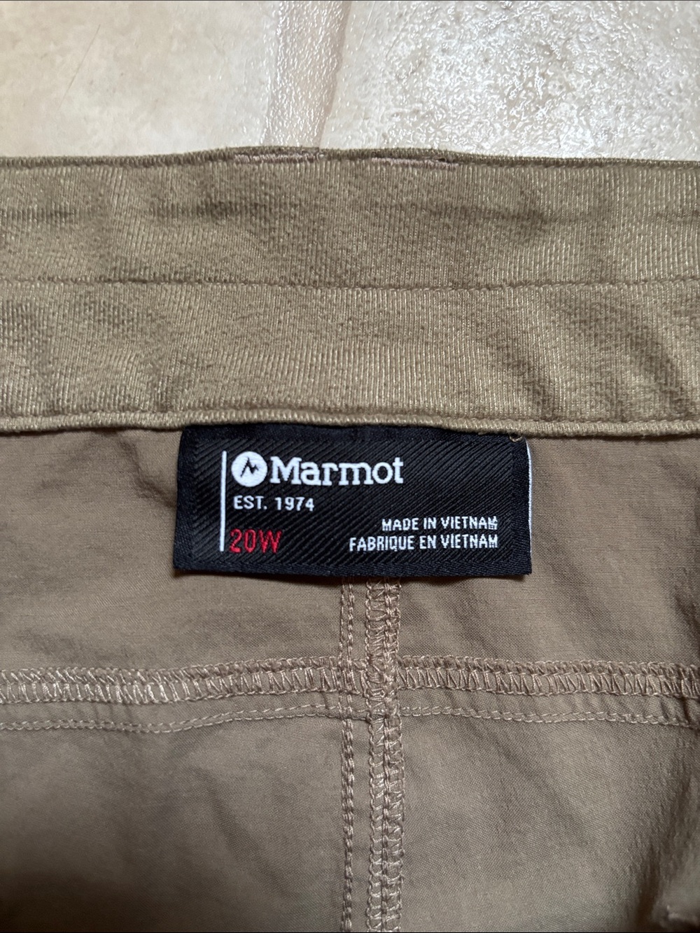 Marmot Hiking Pants Women's Plus Size 20W Khaki Nylon Stretch Roll Up Cargo Camp - Picture 3 of 7